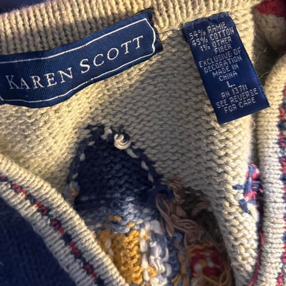 Multi coloured vintage knit vest (large) - Picture 6 of 6